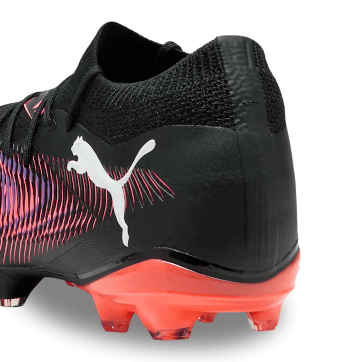 Puma Future 8 Match FG/AG Soccer Cleats (Black/Glowing Red) | SoccerWearhouse