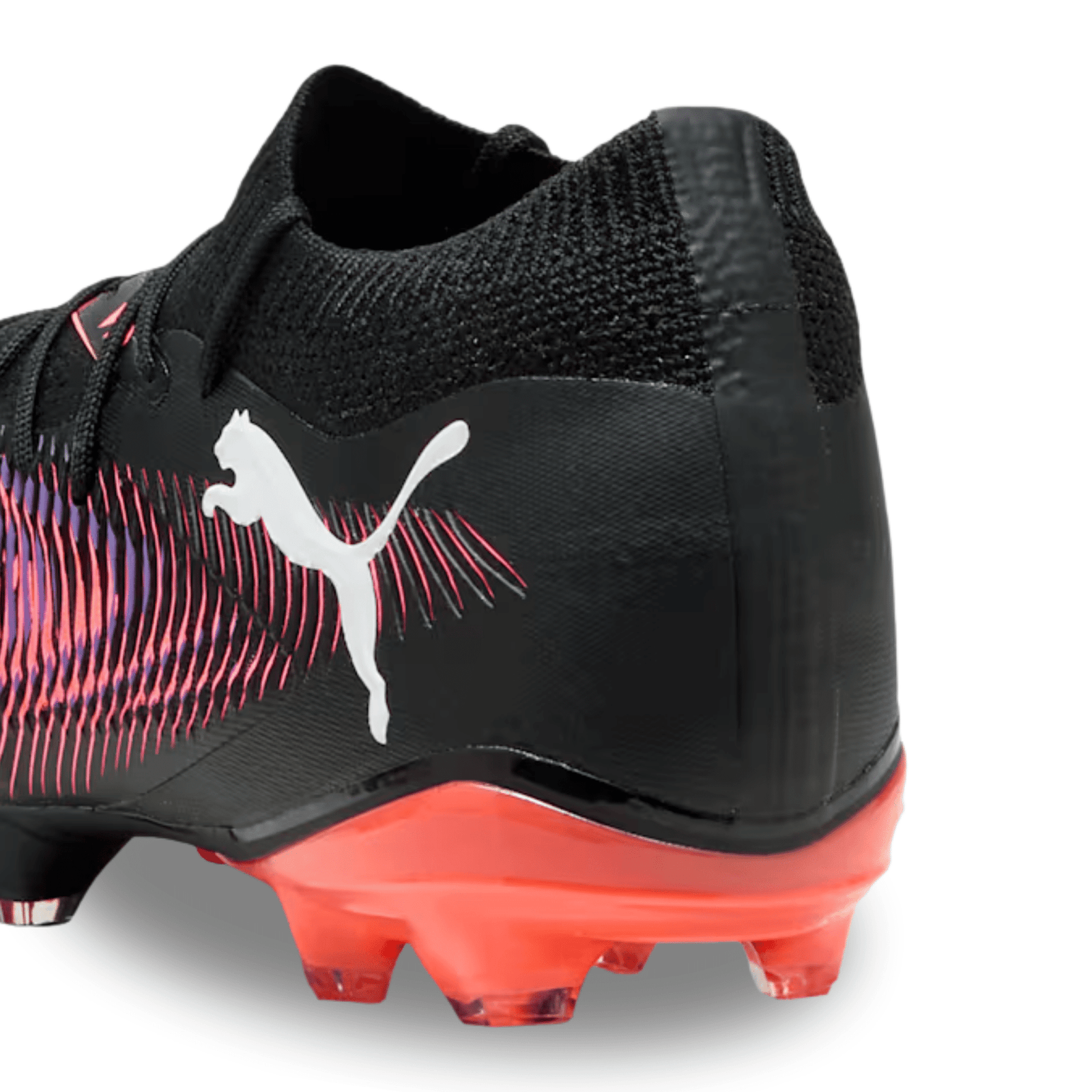 Puma Future 8 Match FG/AG Soccer Cleats (Black/Glowing Red) | SoccerWearhouse