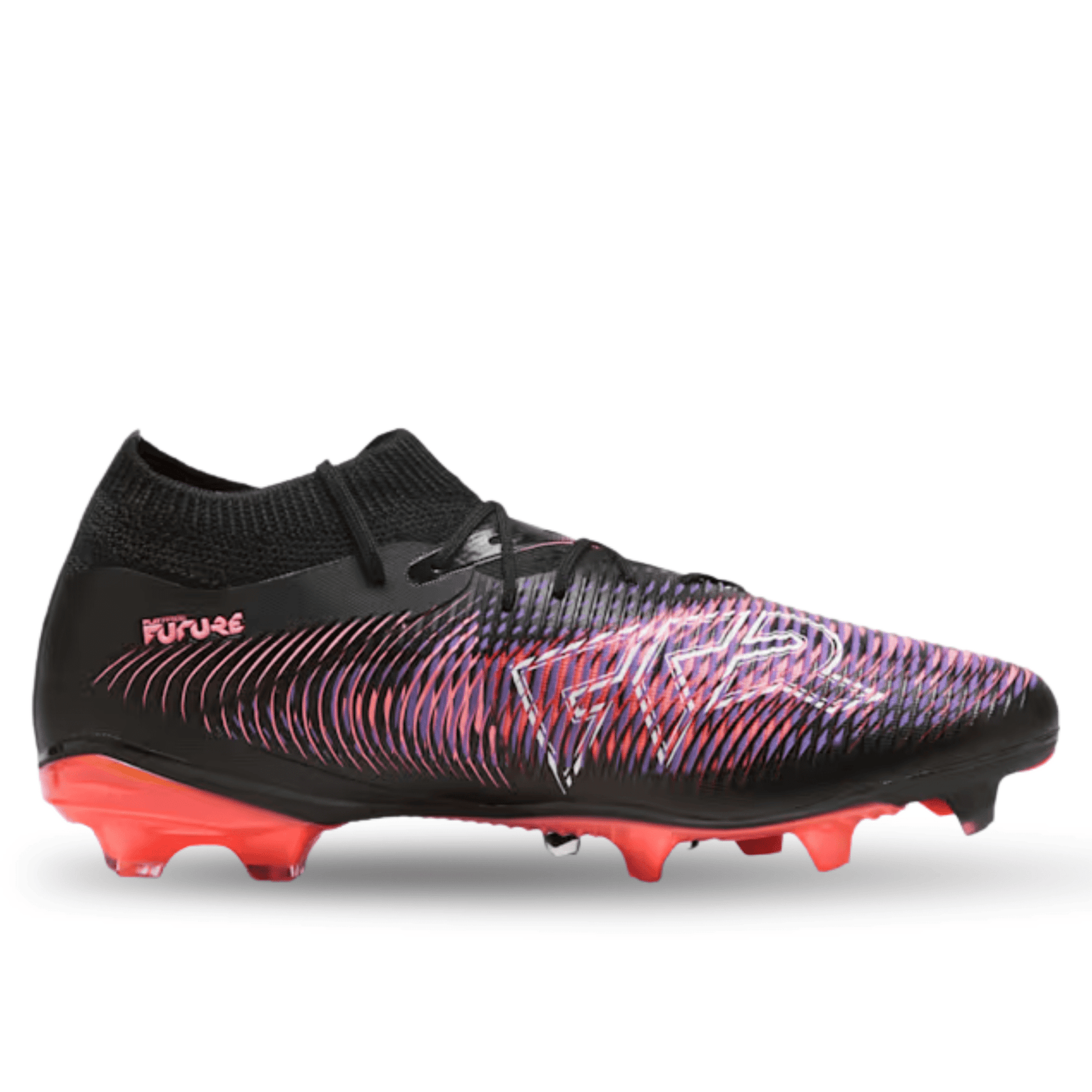 Puma Future 8 Match FG/AG Soccer Cleats (Black/Glowing Red) | SoccerWearhouse