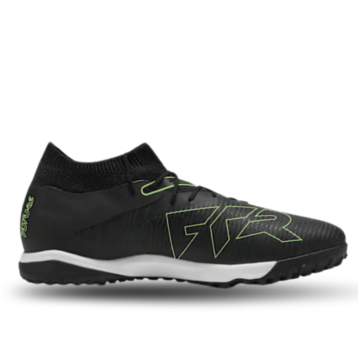 Puma Future 8 Match Turf Soccer Shoes (Black/Fizzy Light/Green) | SoccerWearhouse
