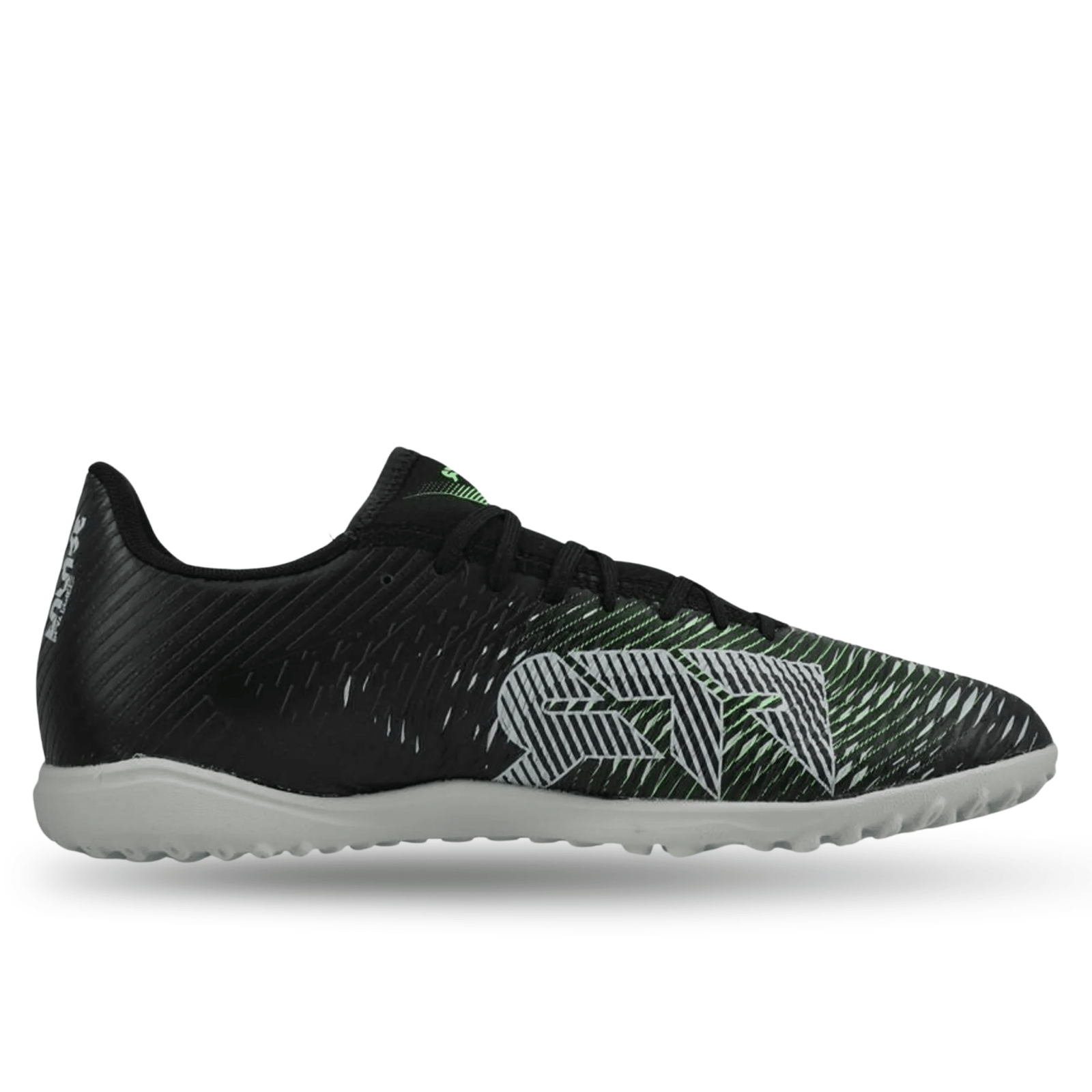 Puma Future 8 Play Turf Soccer Shoes (Black/Cool Grey/Fluo Green) | SoccerWearhouse