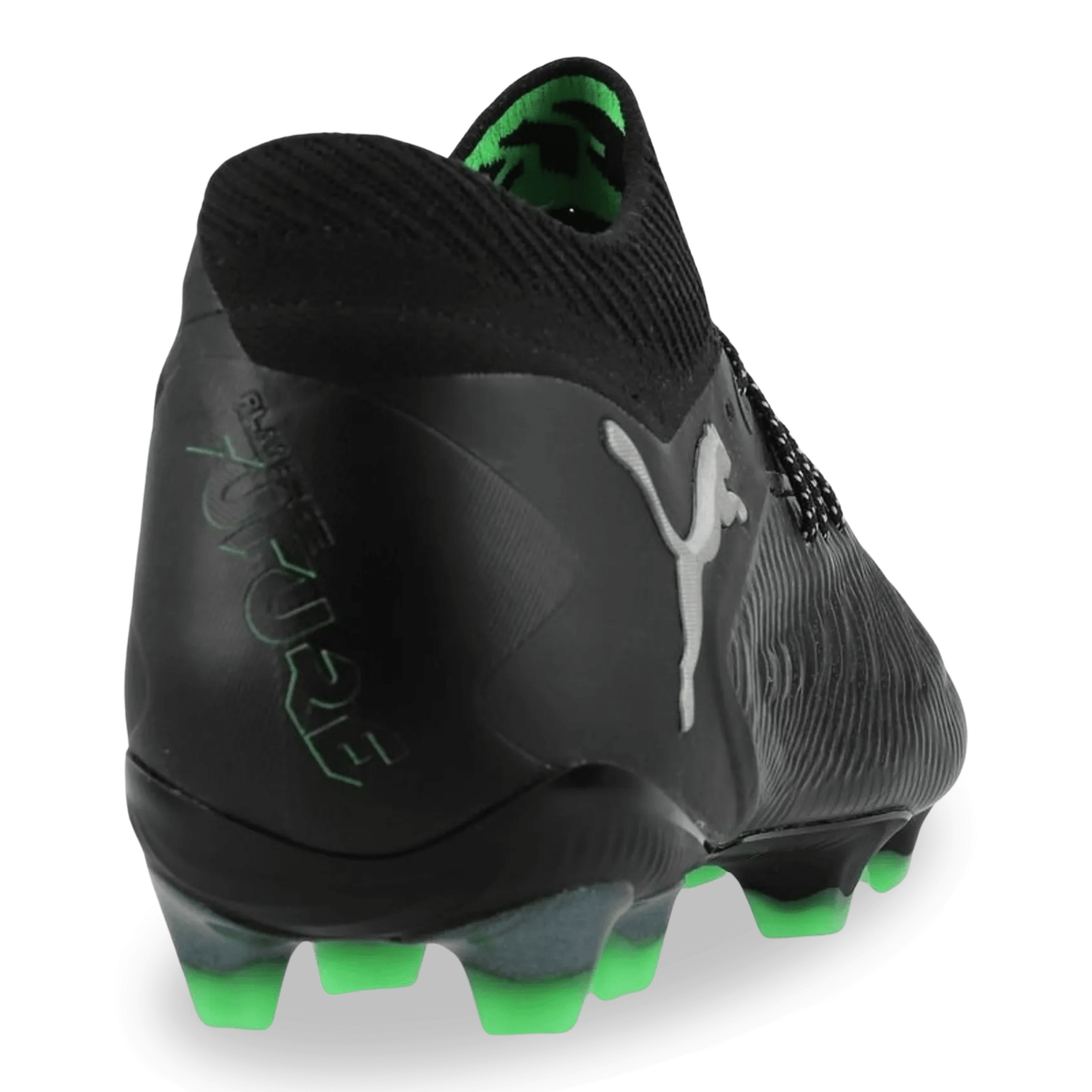 Puma Future 8 Ultimate FG Soccer Cleats (Black/Cool Grey/Fluo Green) | SoccerWearhouse