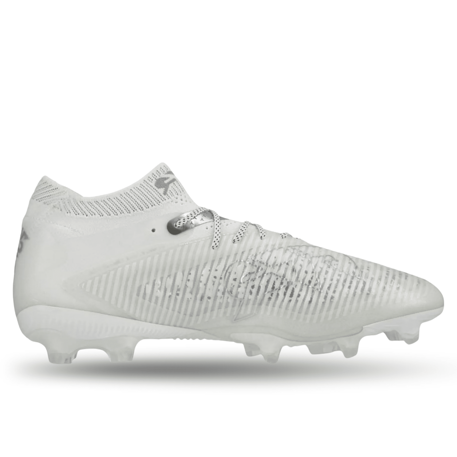 Puma Future 8 Ultimate FG Soccer Cleats (Puma White/Matte Silver) | SoccerWearhouse
