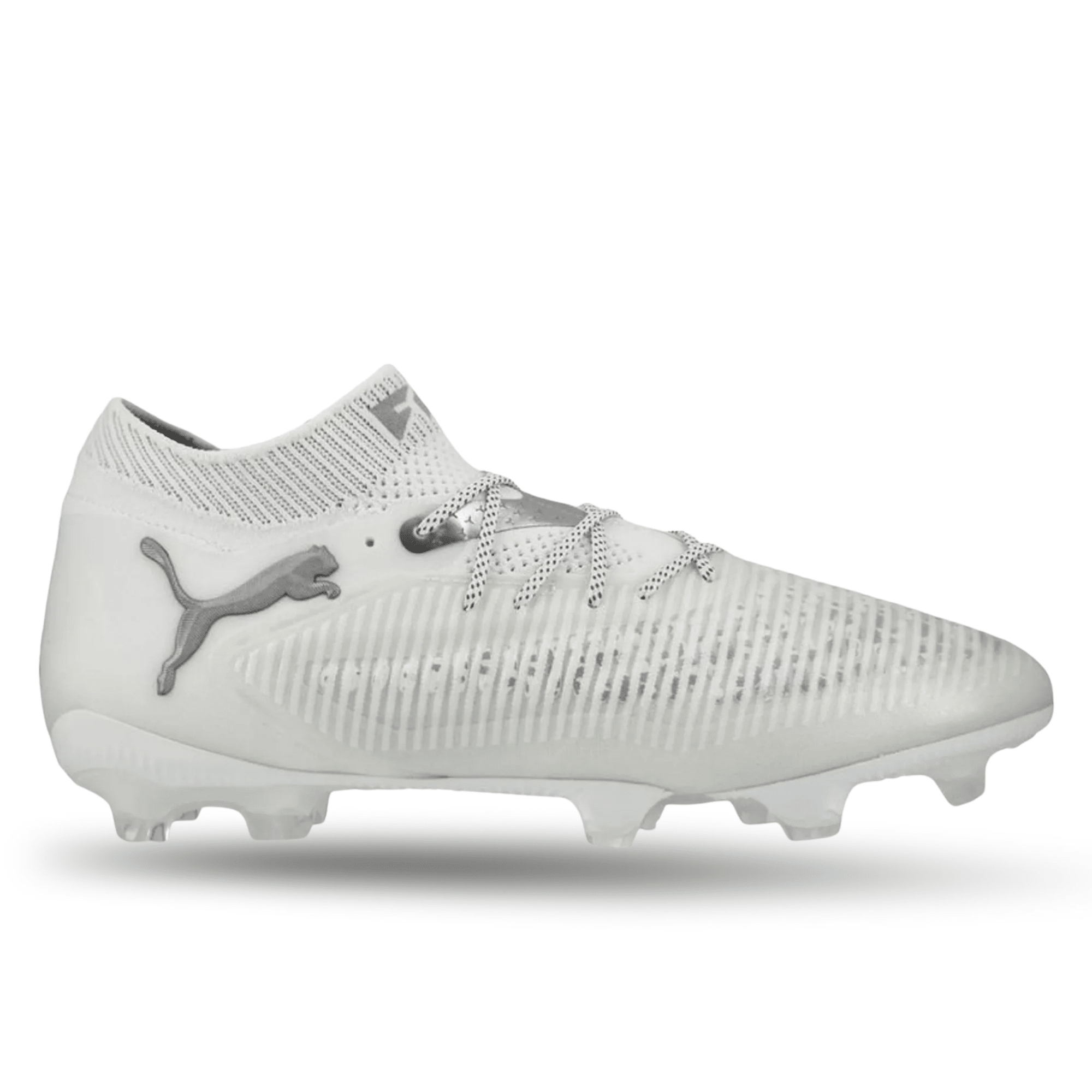 PUMA PF0238 サッカーシューズ 25.0 cm ホワイト/シルバー Puma Future 8 Ultimate FG Soccer Cleats (Puma White/Matte Silver)