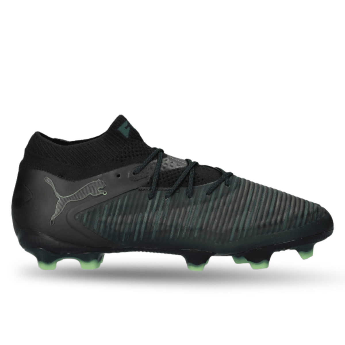 Puma Future 8 Ultimate Firm Ground Soccer Cleats (Black/Fizzy Light/Green) | SoccerWearhouse