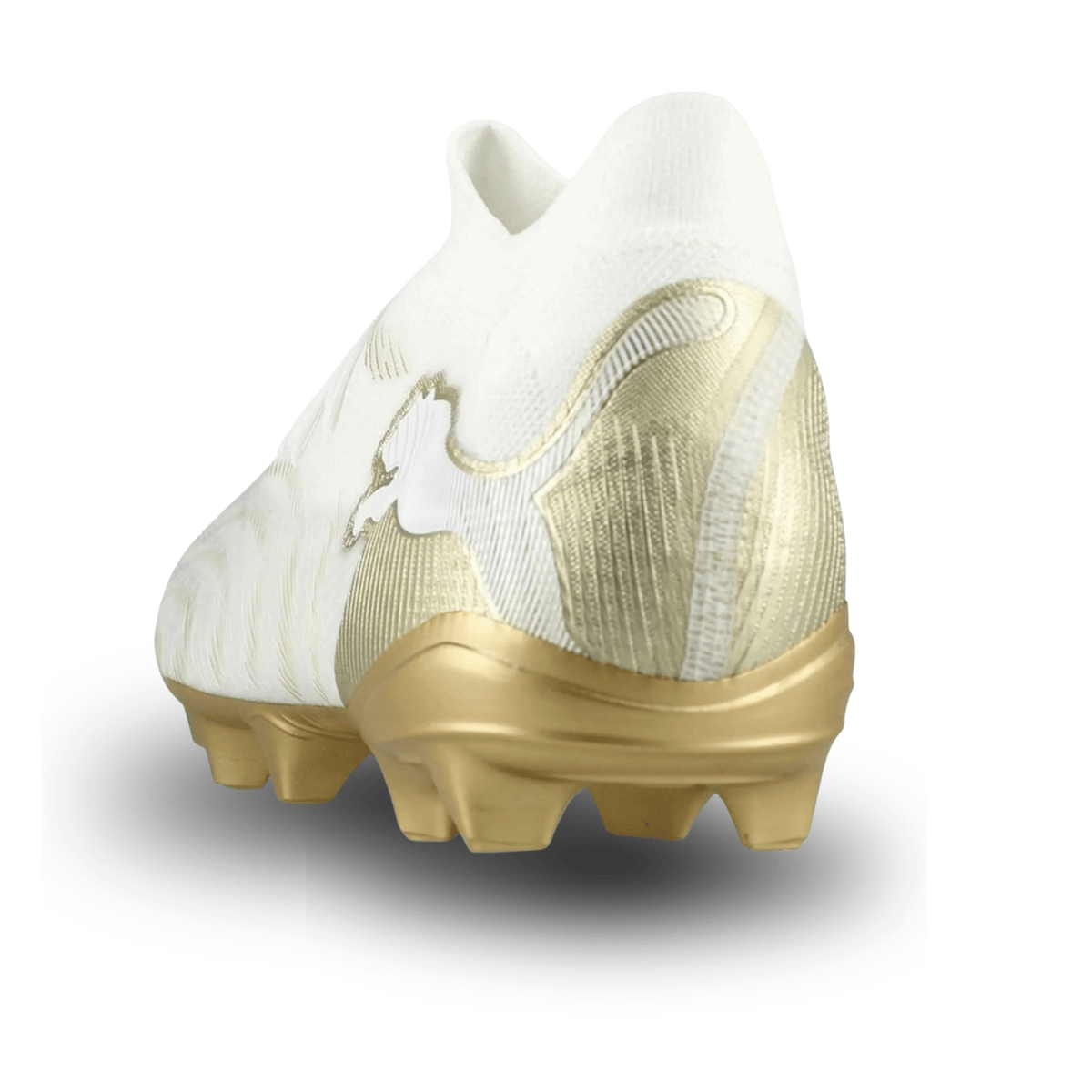 Puma Future 9 Match FG/AG Soccer Cleats (White/Gold) | SoccerWearhouse