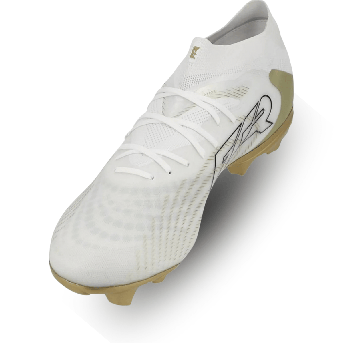 Puma Future 9 Pro FG/AG Soccer Cleats (White/Gold) | SoccerWearhouse