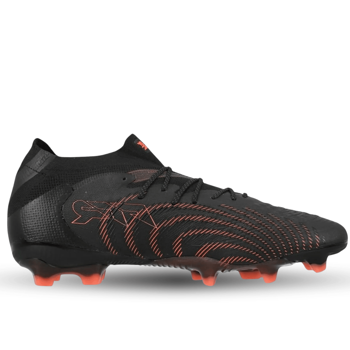 PUMA Future 9 Ultimate FG Soccer Cleats (Puma Black/Glowing Red/Gray) | SoccerWearhouse