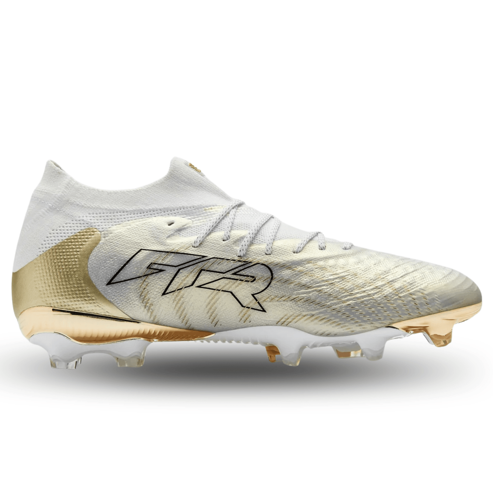 Puma Future 9 Ultimate FG Soccer Cleats (White/Gold) | SoccerWearhouse