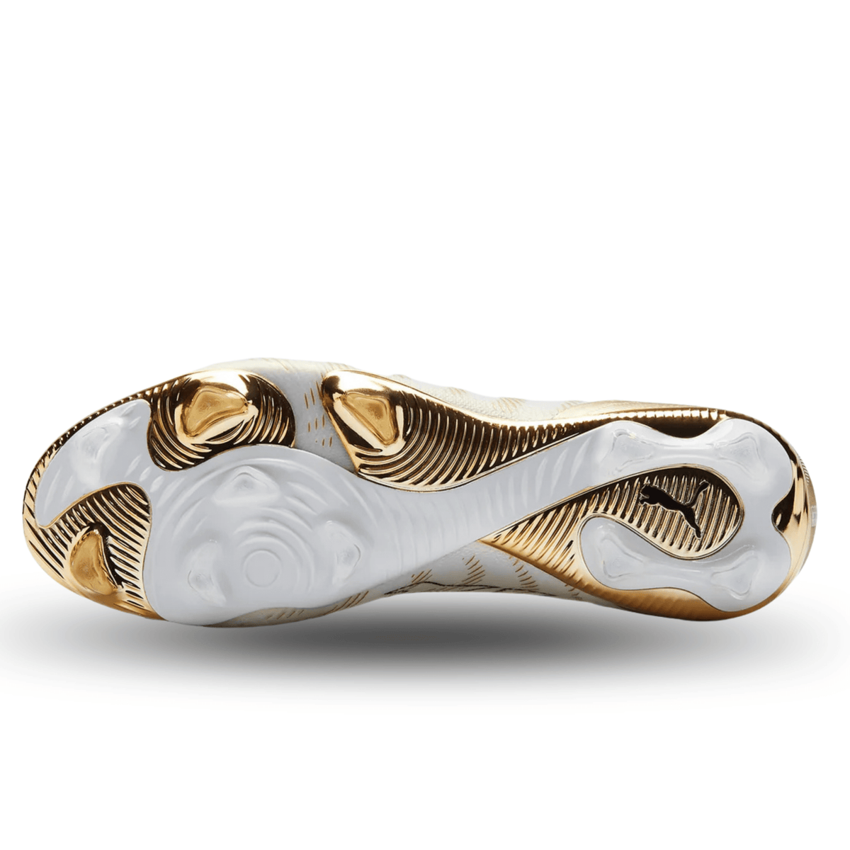 Puma Future 9 Ultimate FG Soccer Cleats (White/Gold) | SoccerWearhouse