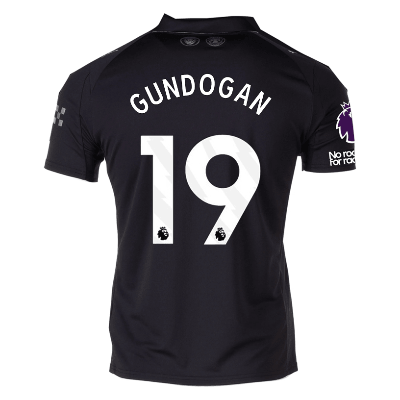 Puma Gundogan Men's Manchester City Away Jersey 25/26 w/ NRFR + EPL Patches (Puma Black) | SoccerWearhouse