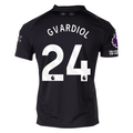 Puma Gvardiol Men's Manchester City Away Jersey 25/26 w/ NRFR + EPL Patches (Puma Black)