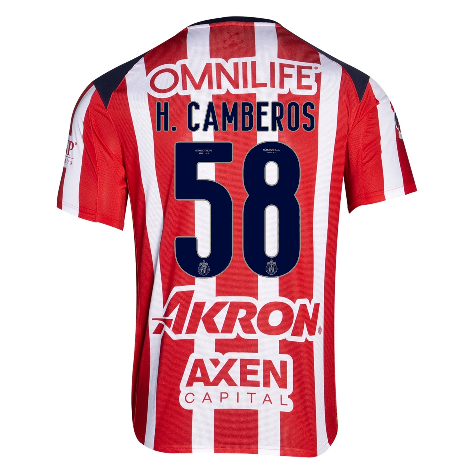 Puma Hugo Camberos Men's Chivas De Guadalajara Home Jersey 25/26 (Puma Red/White) | SoccerWearhouse
