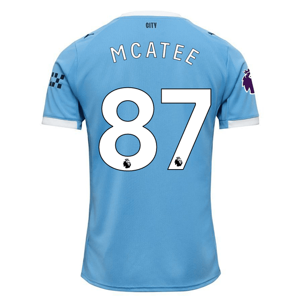 Puma James Mcatee Manchester City Home Jersey 25/26 w/ EPL + Sponsor P