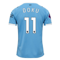 Puma Jeremy Doku Manchester City Home Jersey 25/26 w/ EPL + Sponsor Patch (Team Light Blue/Puma White)