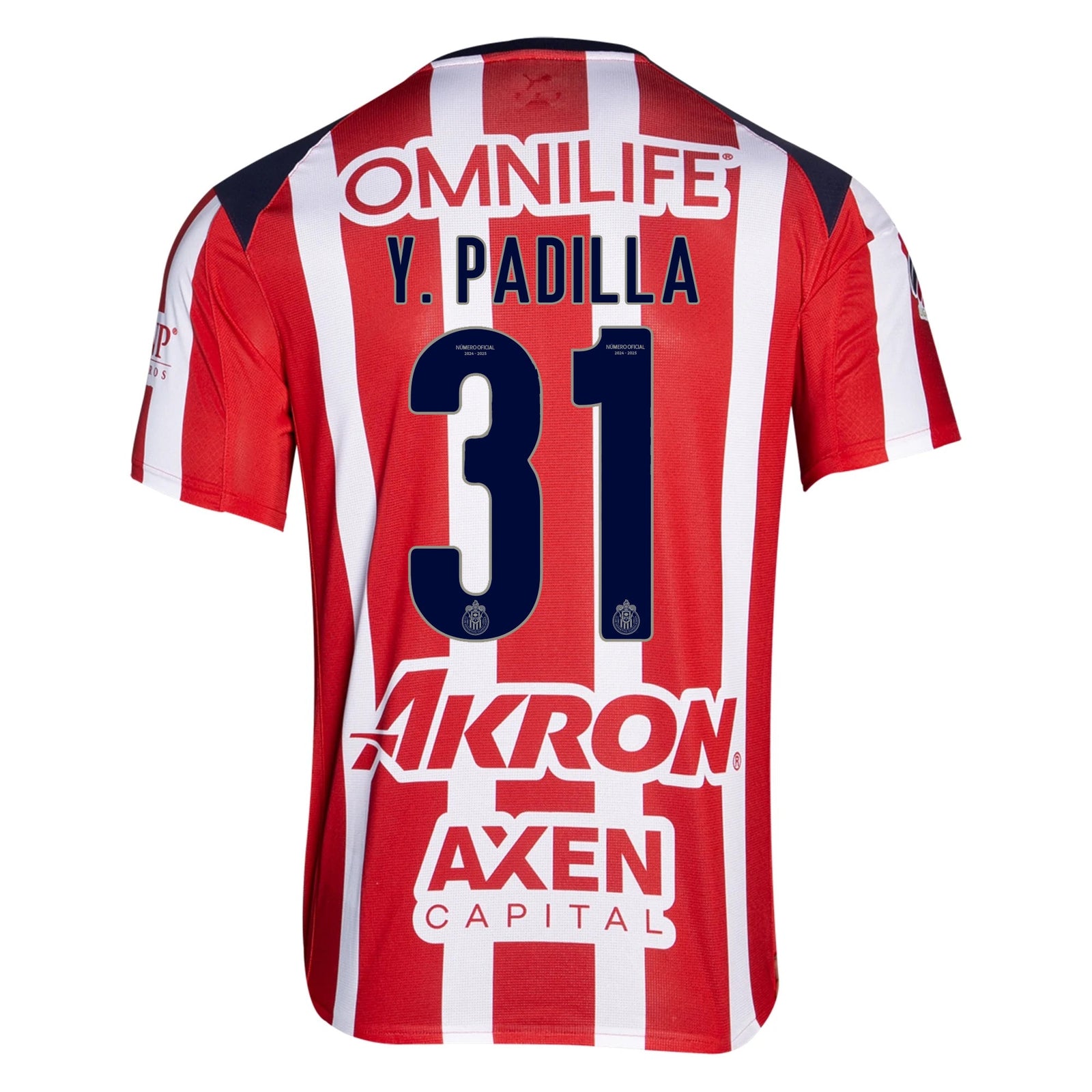 Puma Jonathan Padilla Men's Chivas De Guadalajara Home Jersey 25/26 (Puma Red/White) | SoccerWearhouse