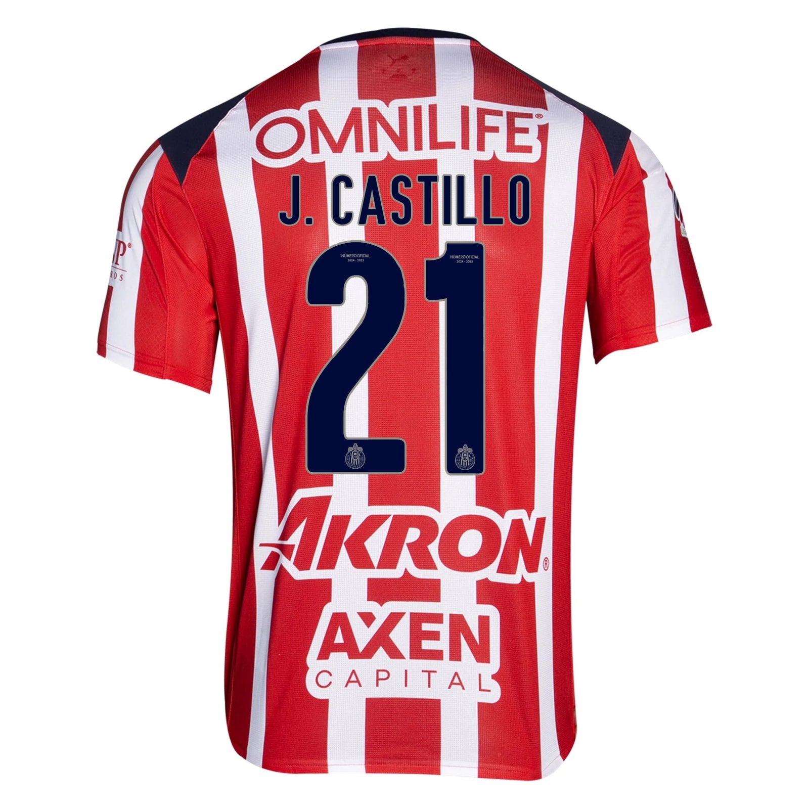 Puma Jose Castillo Men's Chivas De Guadalajara Home Jersey 25/26 (Puma Red/White) | SoccerWearhouse