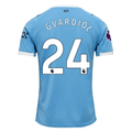 Puma Josko Gvardiol Manchester City Home Jersey 25/26 w/ EPL + Sponsor Patch (Team Light Blue/Puma White)