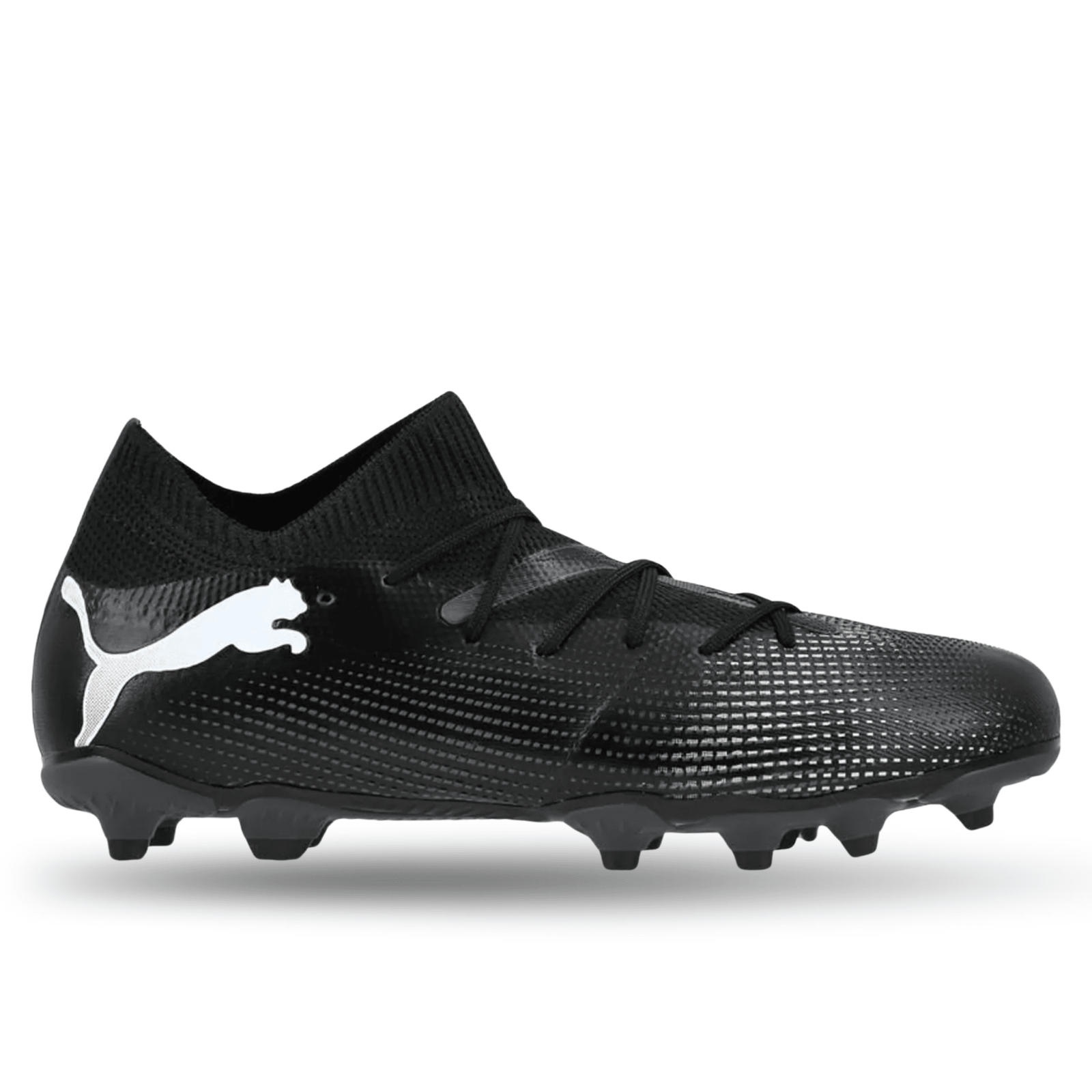 Puma Jr. Future 7 Match FG/AG Soccer Cleats (Puma Black/Puma White) | SoccerWearhouse