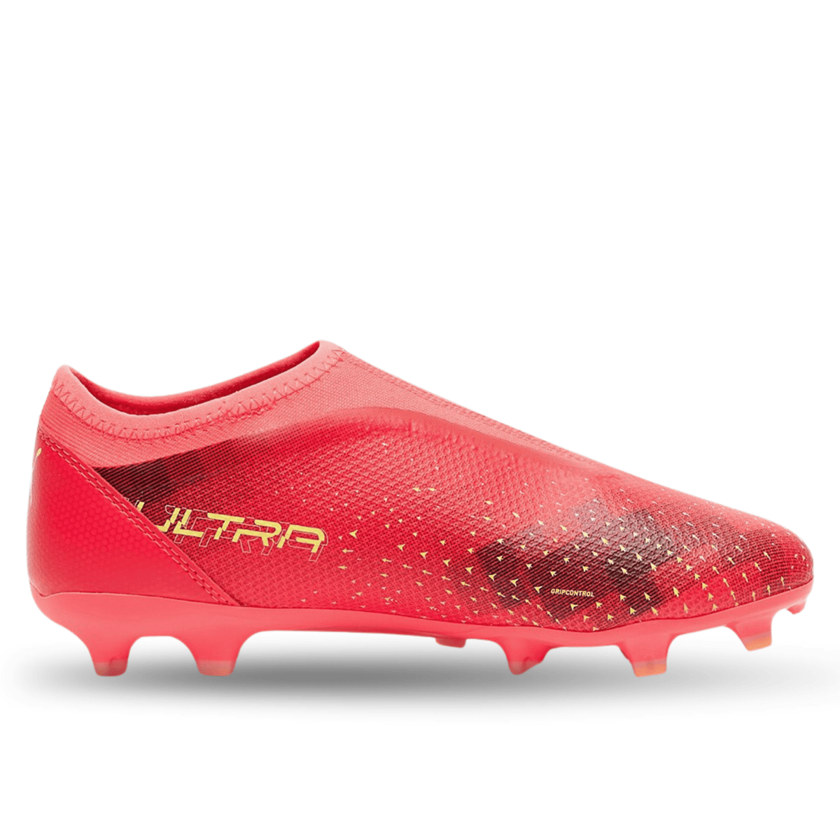 Puma Jr. Ultra Match Laceless FG/AG (Coral/Fizzy Light/Black) | SoccerWearhouse