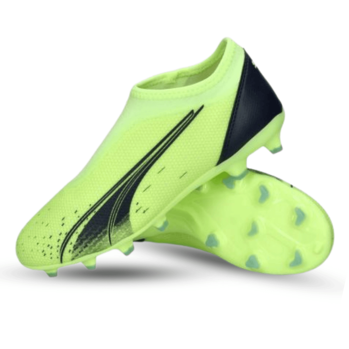 Puma Jr. Ultra Match LL FG/AG Soccer Shoes (Fizzy Light/Parisian Blue) | SoccerWearhouse