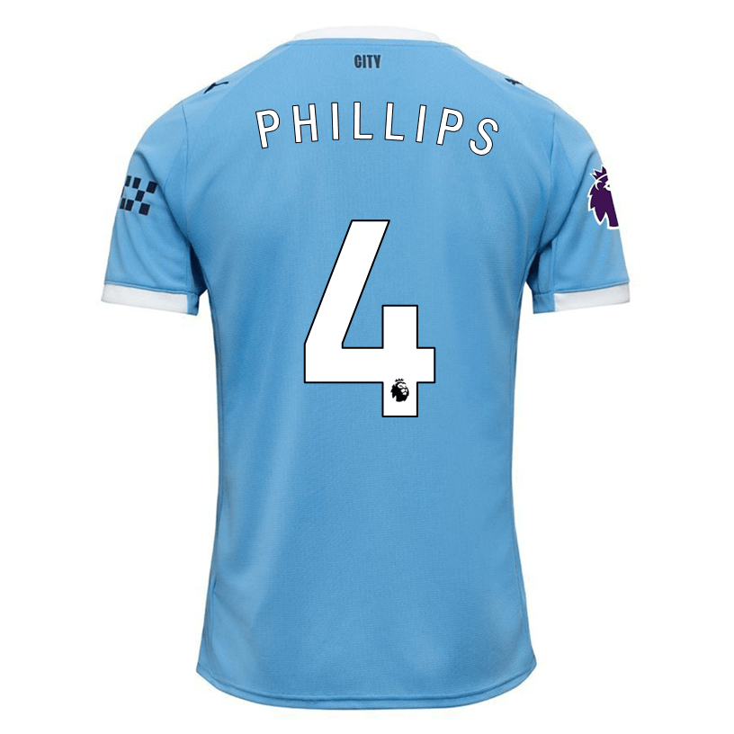 Puma Kalvin Phillips Manchester City Home Jersey 25/26 w/ EPL + Sponsor Patch (Team Light Blue/Puma White) | SoccerWearhouse