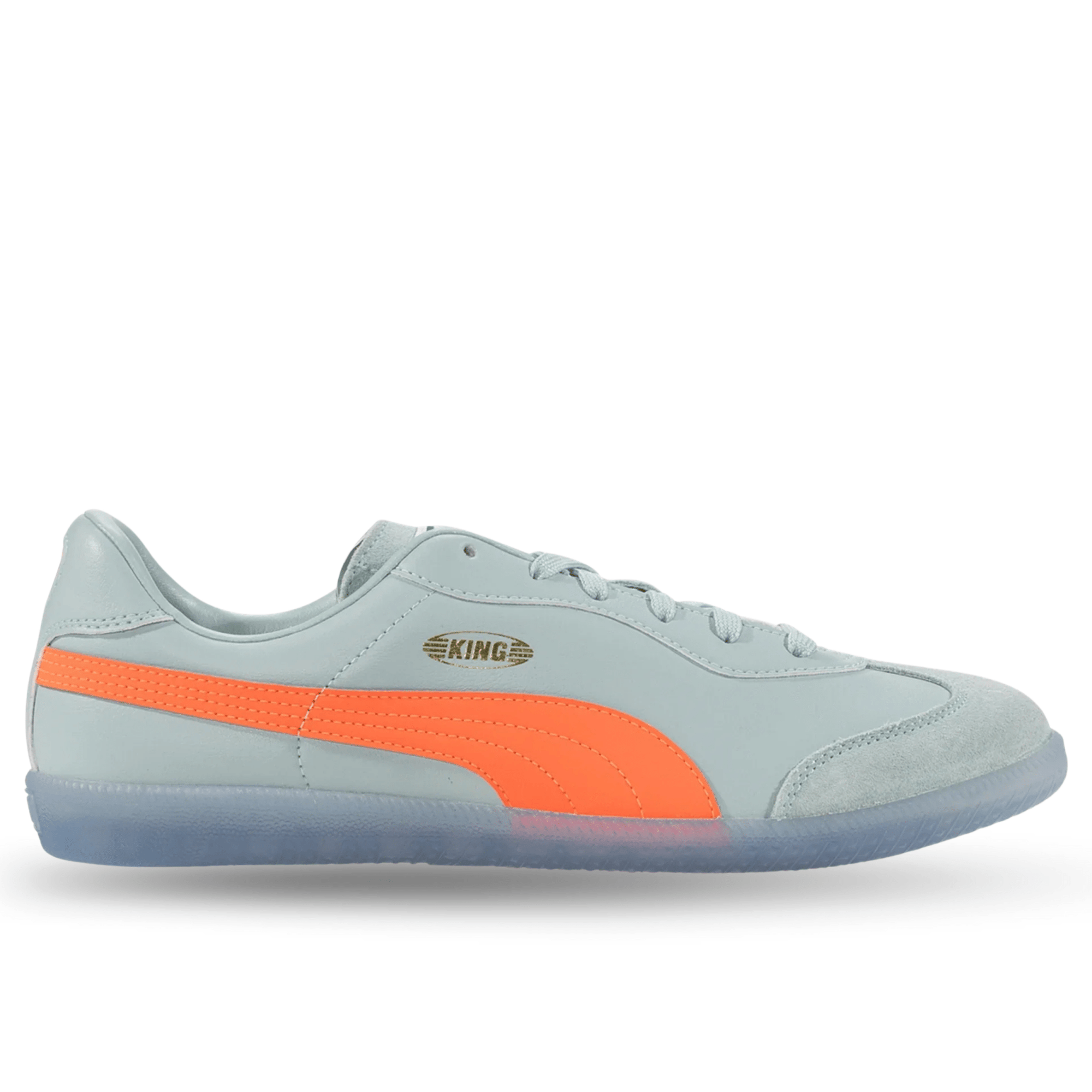 Puma King 21 Indoor Soccer Shoes (Modern Mint/Glowing Red)