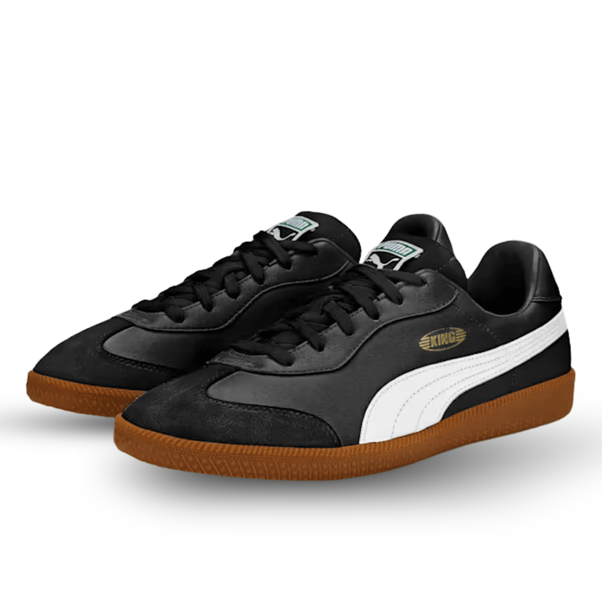 PUMA KING サッカーシューズ ブラック 27.5 Puma King 21 Indoor Soccer Shoes (Puma Black/Puma White/Gum)