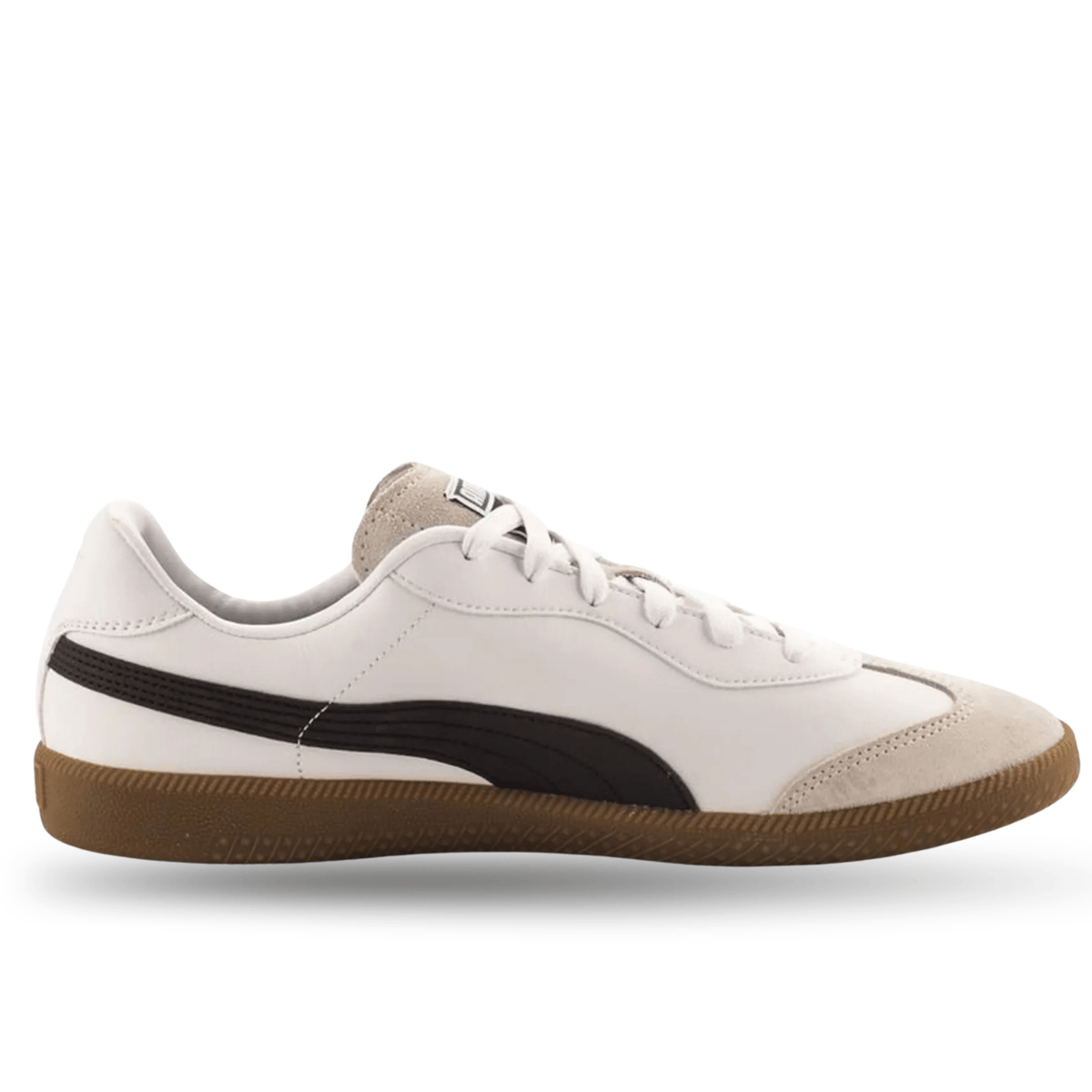 Puma King 21 Indoor Soccer Shoes (Puma White/Puma Black/Gum) | SoccerWearhouse