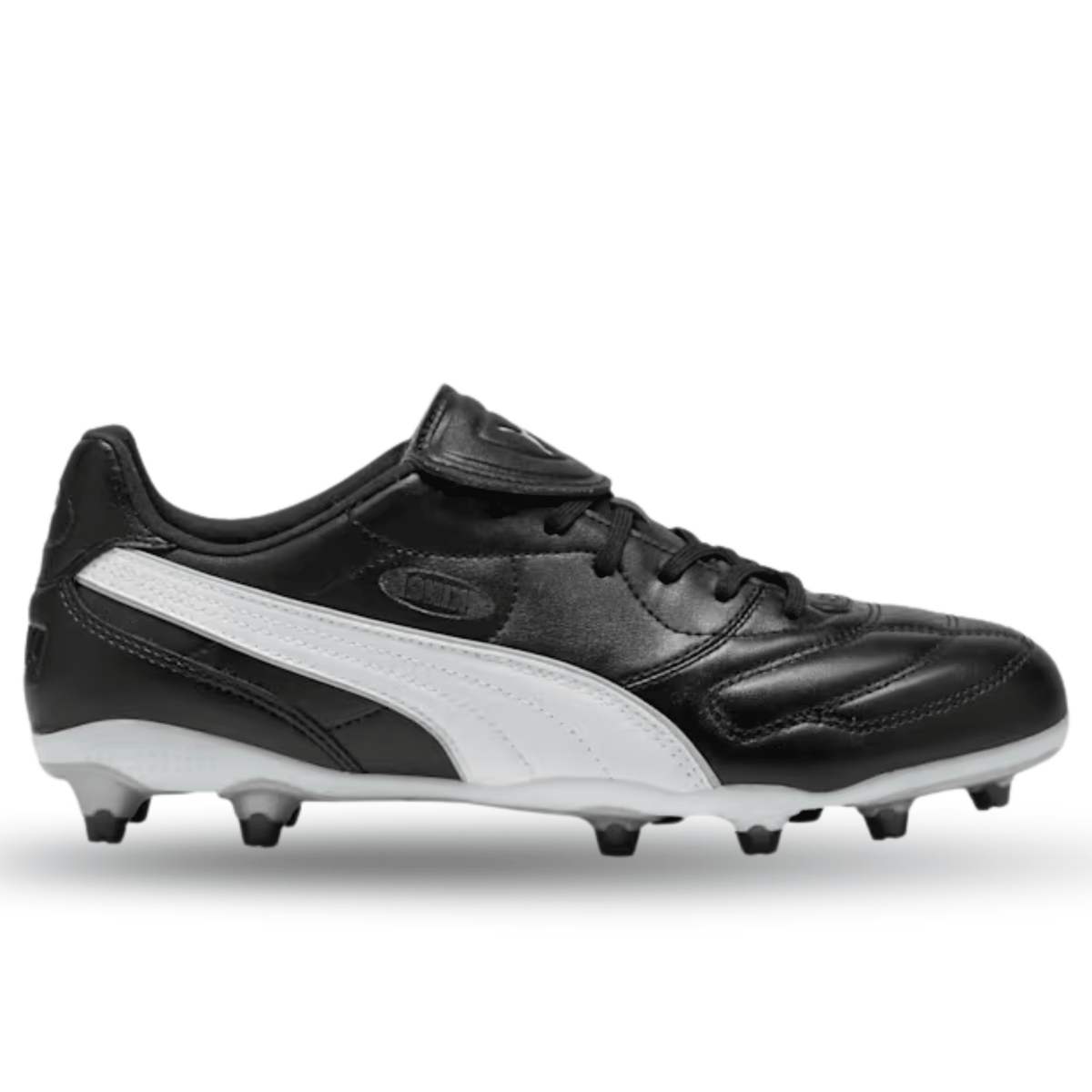 Puma King Liga FG/AG Soccer Cleats (Black/White) | SoccerWearhouse