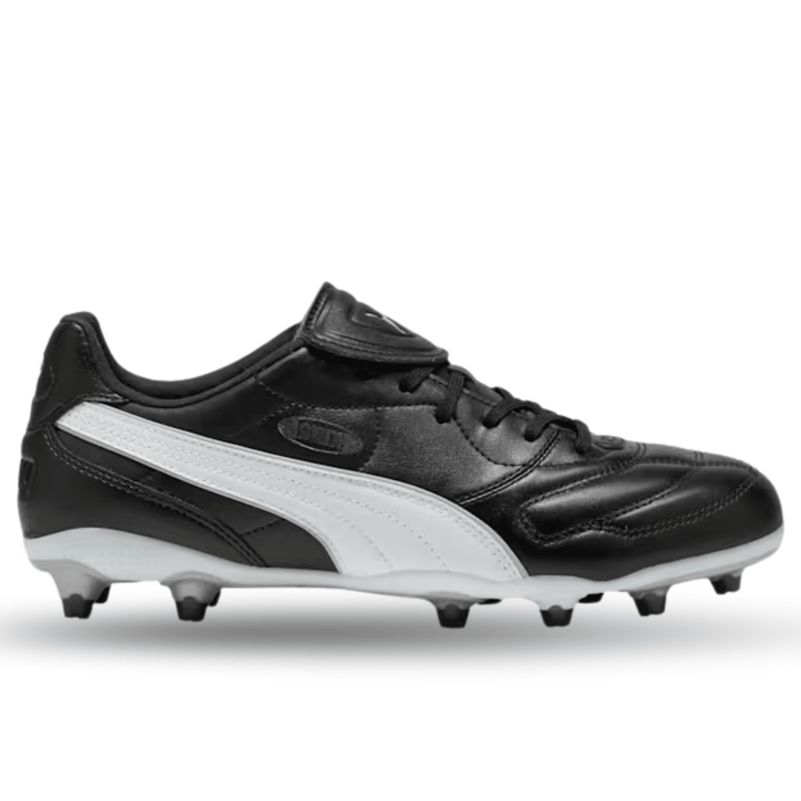 Puma King Liga FG/AG Soccer Cleats (Black/White) | SoccerWearhouse
