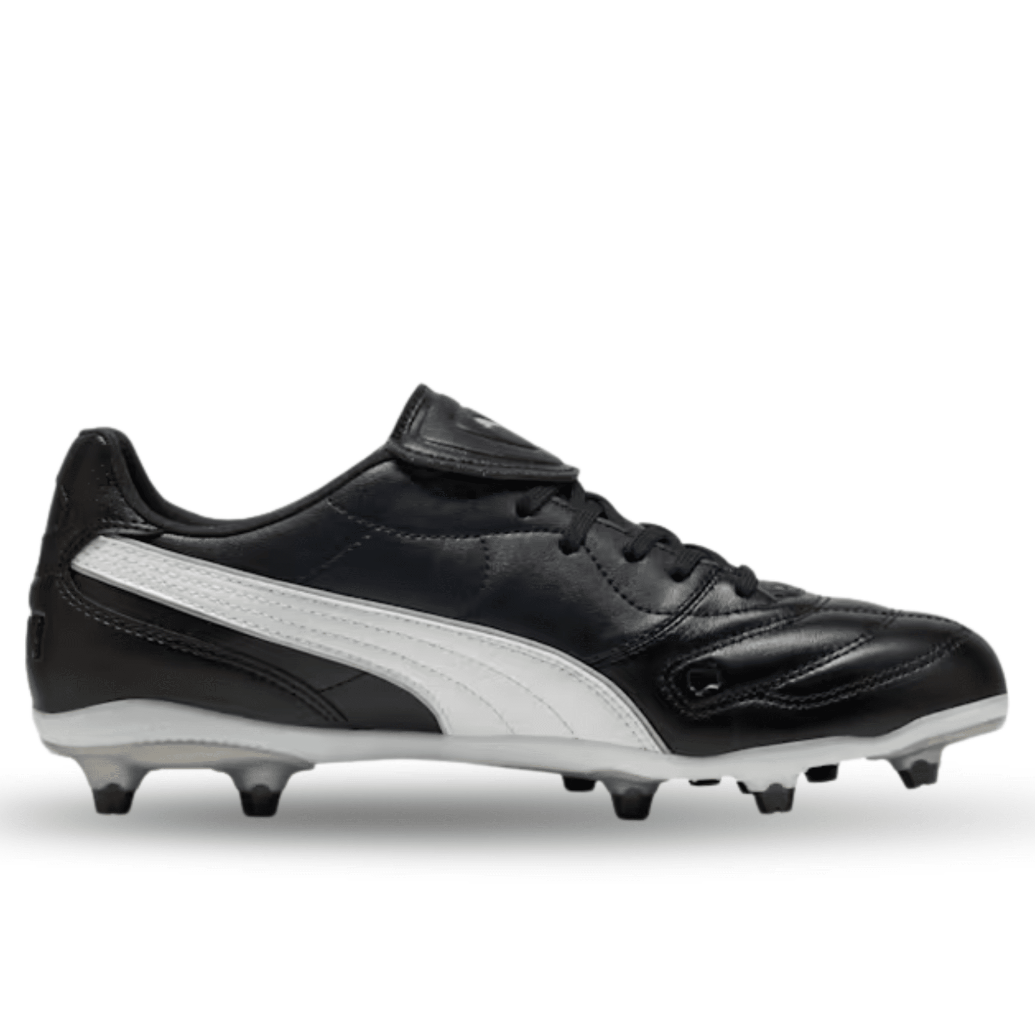 Puma King Liga FG/AG Soccer Cleats (Black/White)