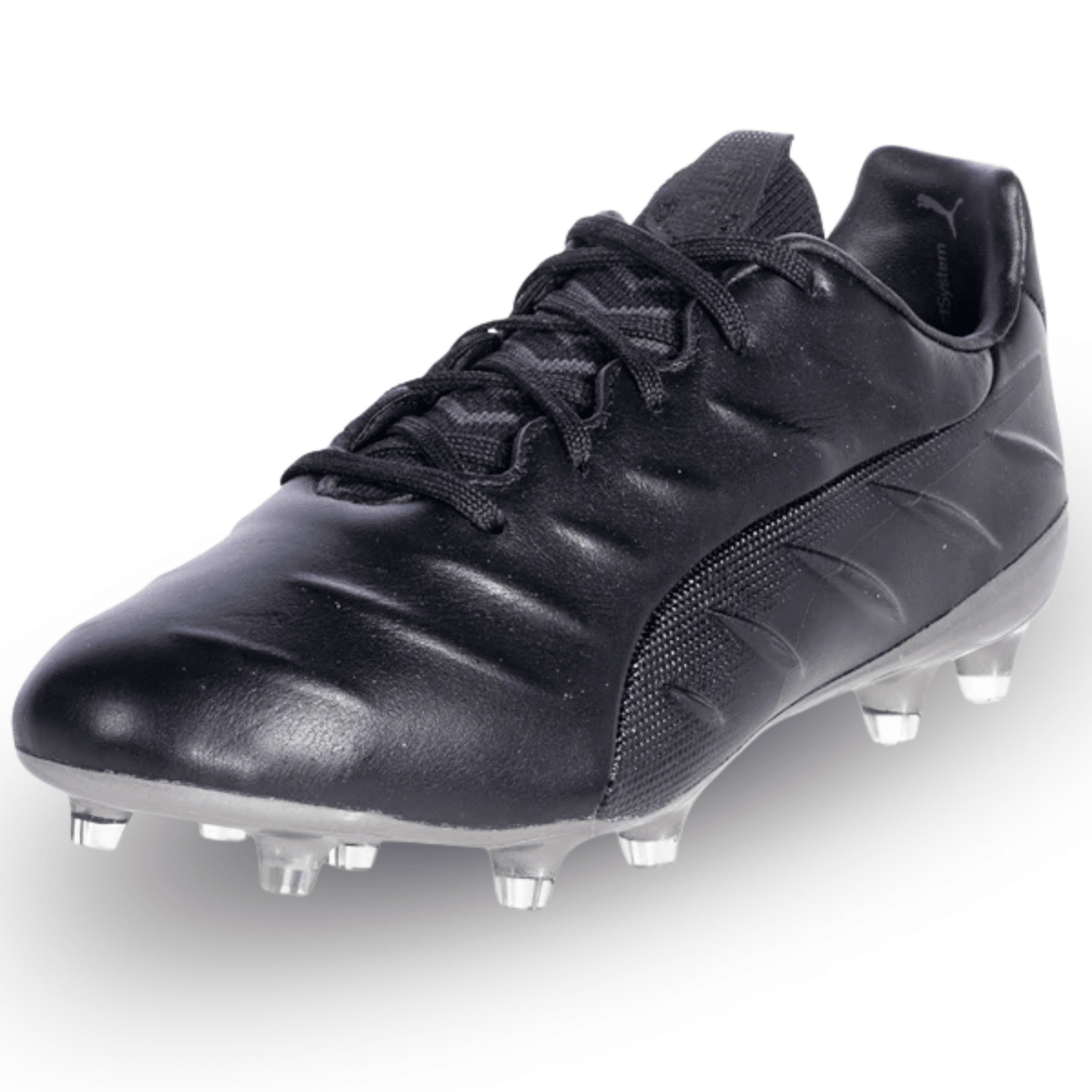 Puma King Platinum 21 FG/AG (Black/Black) | SoccerWearhouse