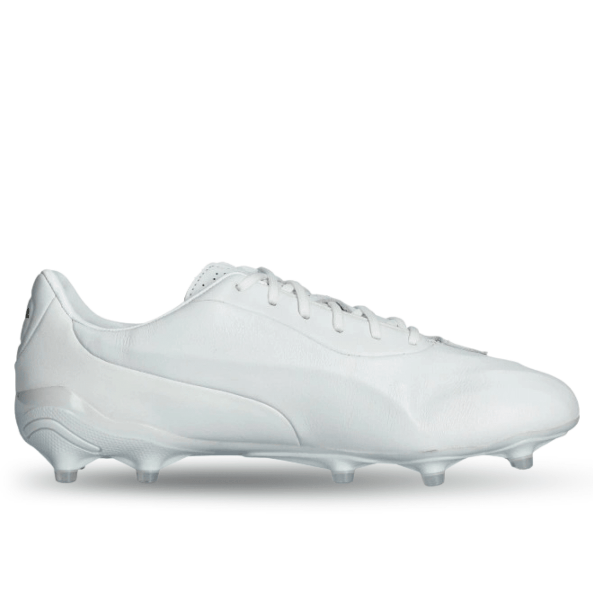 PUMA King Platinum FG/AG Soccer Cleats (White/Metallic Gold/Black) | SoccerWearhouse