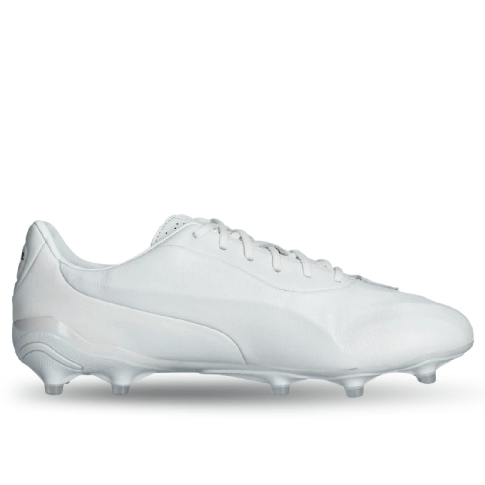 PUMA King Platinum FG/AG Soccer Cleats (White/Metallic Gold/Black) | SoccerWearhouse