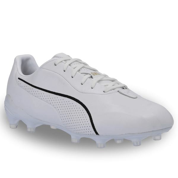シューズ PUMA KING PLATINUM FG AG PUMA King Platinum FG/AG Soccer Cleats (White/Metallic Gold/Black)