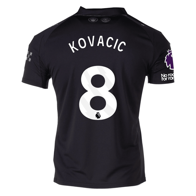 Puma Kovacic Men's Manchester City Away Jersey 25/26 w/ NRFR + EPL Patches (Puma Black) | SoccerWearhouse