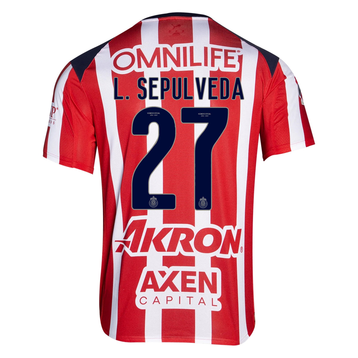 Puma Leonardo Sepulveda Men's Chivas De Guadalajara Home Jersey 25/26 (Puma Red/White) | SoccerWearhouse