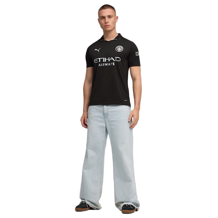 Puma Lewis Men's Manchester City Away Jersey 25/26 w/ NRFR + EPL Patches (Puma Black) | SoccerWearhouse