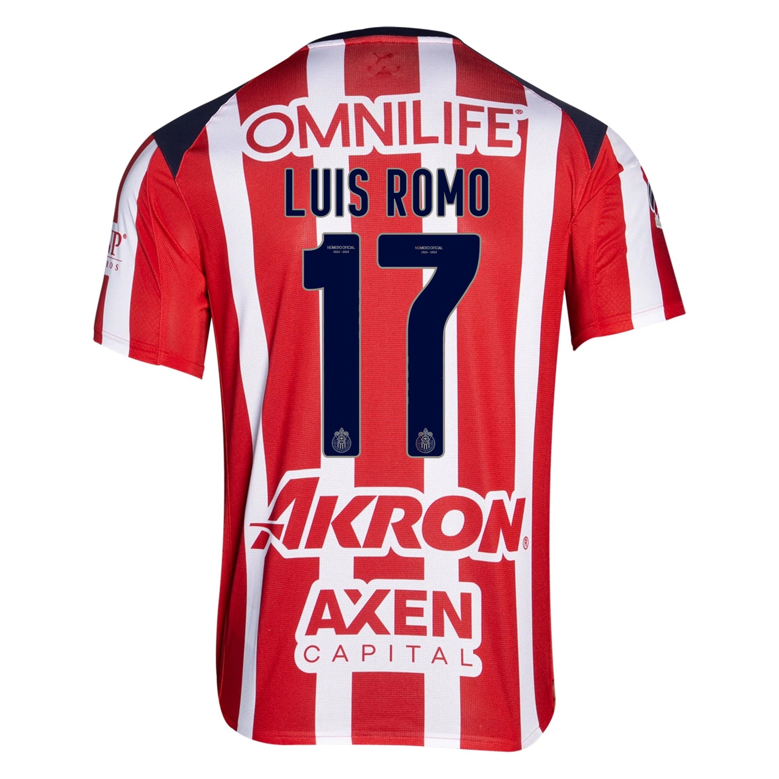 Puma Luis Romo Men's Chivas De Guadalajara Home Jersey 25/26 (Puma Red/White) | SoccerWearhouse