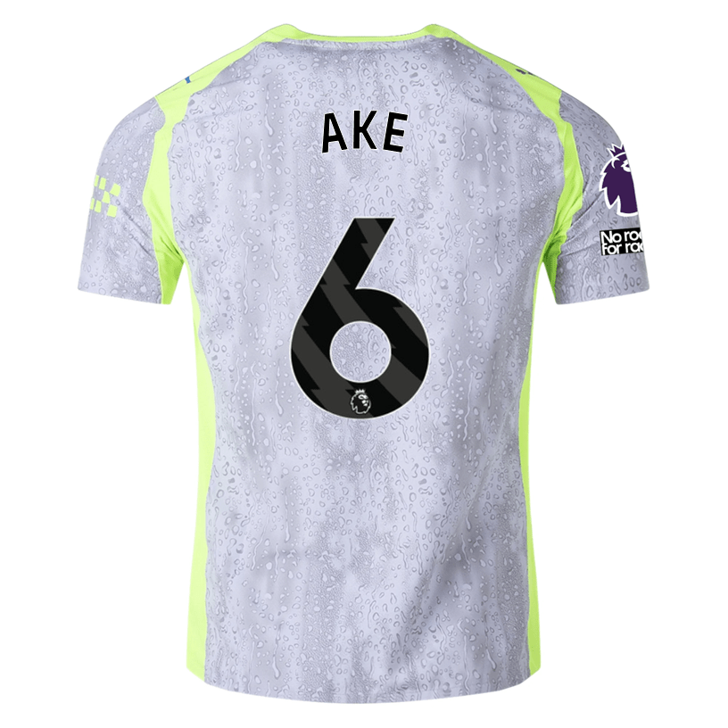 Puma Manchester City Authentic Ake Third Jersey w/ EPL + No Room For Racism 25/26 (Cool Weather/Pro Green) | SoccerWearhouse