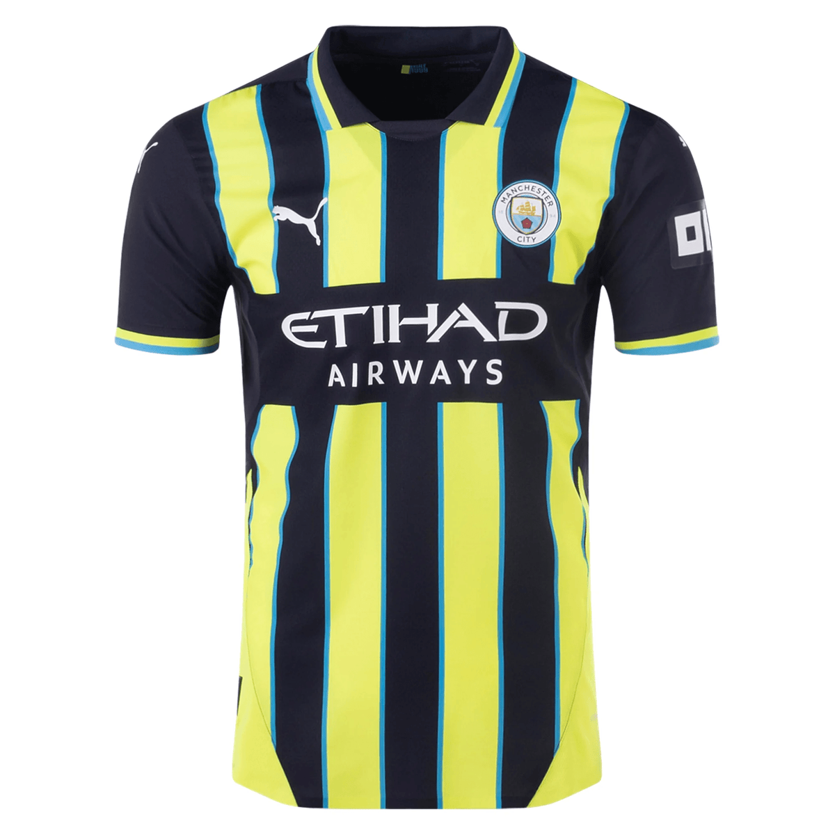 Puma Manchester City Authentic Away Jersey 24/25 (New Navy/Yellow Glow) | SoccerWearhouse