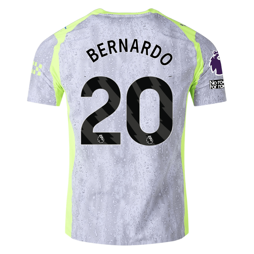 Puma Manchester City Authentic Bernardo Third Jersey w/ EPL + No Room For Racism 25/26 (Cool Weather/Pro Green) | SoccerWearhouse