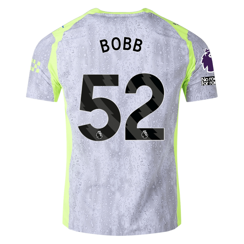 Puma Manchester City Authentic Bobb Third Jersey w/ EPL + No Room For Racism 25/26 (Cool Weather/Pro Green) | SoccerWearhouse