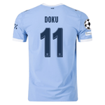 Puma Manchester City Authentic O' Reilly Home Jersey w/ Champions Leag