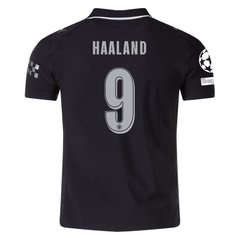 Puma Haaland 9 バーガンディシャツ 新品 Puma Manchester City Authentic Erling Haaland Away Jersey w/ Champions