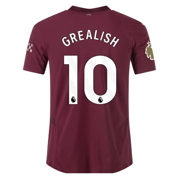 Puma Manchester City Authentic Jack Grealish Third Jersey w/ EPL + Clu