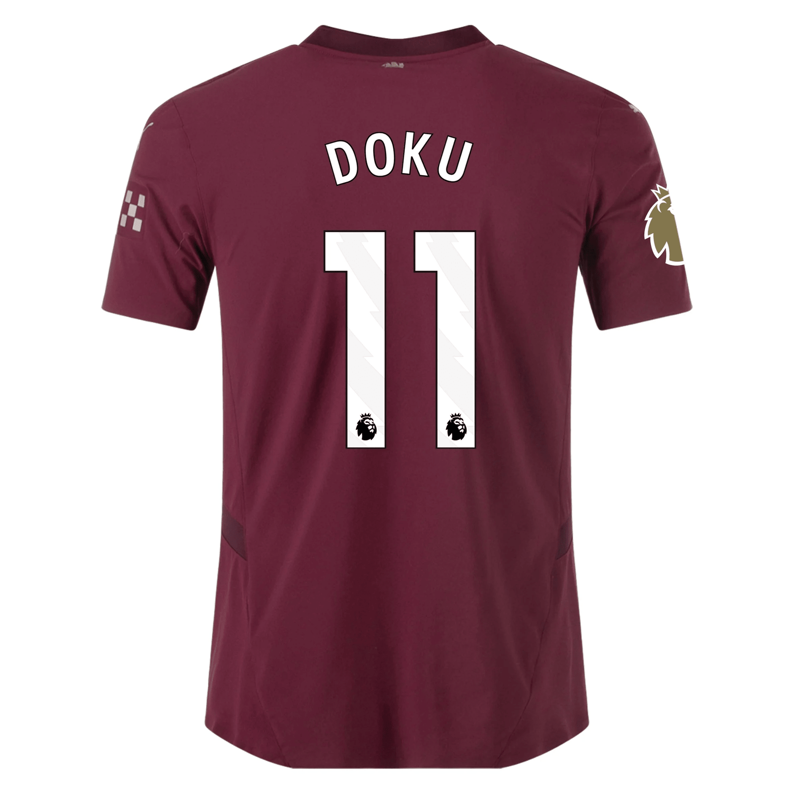 Puma Manchester City Authentic Jeremy Doku Third Jersey w/ EPL + Club World Cup Patch 24/25 (Dark Jasper) | SoccerWearhouse