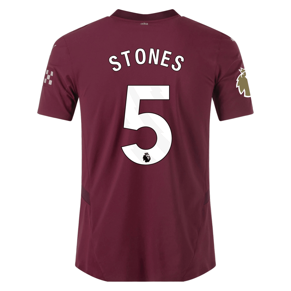 Puma Manchester City Authentic John Stones Third Jersey w/ EPL + Club World Cup Patch 24/25 (Dark Jasper) | SoccerWearhouse