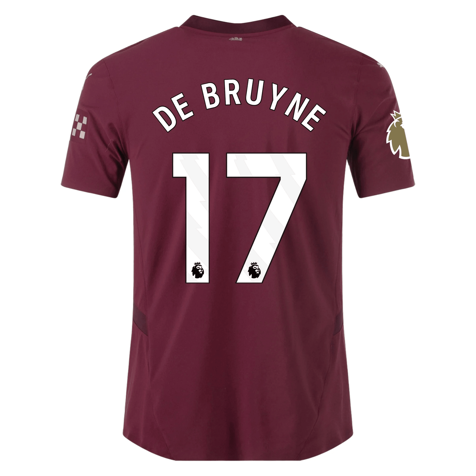 Puma Manchester City Authentic Kevin De Bruyne Third Jersey w/ EPL + Club World Cup Patch 24/25 (Dark Jasper) | SoccerWearhouse